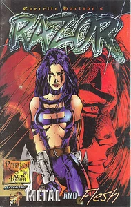 RAZOR METAL AND FLESH 1996 KROME PRODUCTION COMIC BOOK BOX TOPPER - Picture 1 of 3