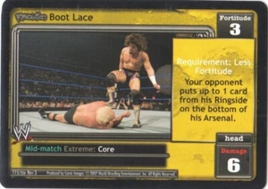 WWE: Boot Lace [Played] card type Mid-match REVOLUTION Raw Deal Wrestling WWF - Picture 1 of 1