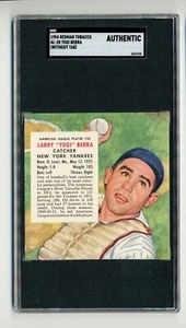 1954 RED MAN TOBACCO NEW YORK YANKEES YOGI BERRA #20 SGC AUTH HALL OF FAME - Picture 1 of 2