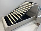 Single ottoman storage bed beige linen from Time4Sleep