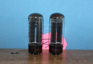Radio Tubes 5U4GB 5U4 Sylvania USA Test 112/116 and 110 / 115 Pair LG Red - Picture 1 of 3