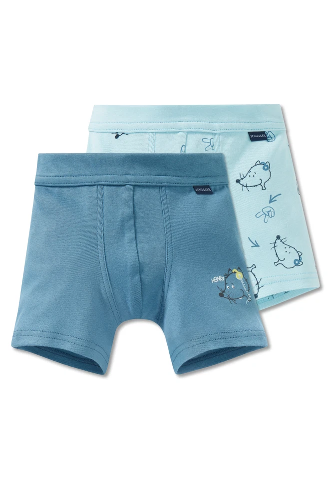 Schiesser Ragazzi Pantaloncini Pacco Doppio 104 116 128 140 Slip Mutande - Immagine 1 di 1