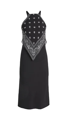 Nuevo con etiquetas Vestido sin mangas Dion Lee Bandana Slip Midi en negro EE. UU. 0 / AU 4 $750 Foto 1 de 4