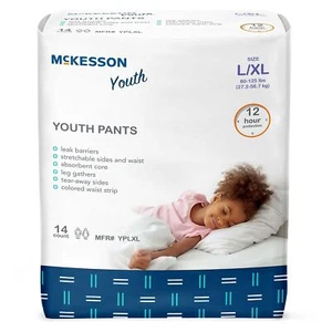 Large XL 14 Count Disposable Incontinence Training Pants for Kids 60-125 lbs - Picture 1 of 8
