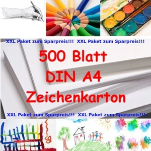 500x DIN A4 Zeichenpapier Malkarton Zeichenblock Zeichenkarton Malpapier 290g - Bild 1 von 4