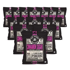 Pop Daddy Flavored Pretzels Sticks | Cinnamon Sugar Flavor | 3oz Healthy Gourmet - Picture 1 of 7