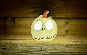 The Nightmare Before Christmas Jack Skellington Jack-O-Lantern Light Up Pumpkin - Picture 1 of 5