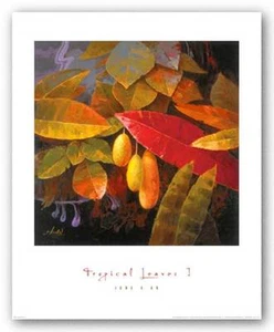ART PRINT Tropical Leaves I J K An 16x16 NYGS - Picture 1 of 1