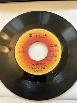 45 RPM vinyl, Freddy Fender, My Happiness/ Bays Con Dios￼ - Image 1 of 4