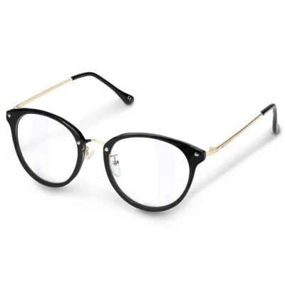 Retro Brille ohne Stärke Damen Herren 50er Nerd Computer Brille - Bild 1 von 4