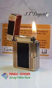 ST Dupont Lighter Gold Line 1 Small BS Function SERVICED Warranty VGC SA1