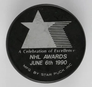 Disco de hockey Canadá Star Puck NHL Awards 6 de junio 1990 - Imagen 1 de 3