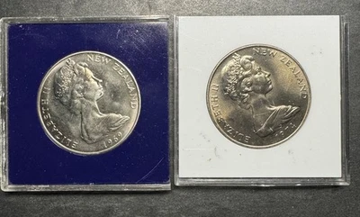 1969 New Zealand Cook Island Commemorative Commonwealth Games 1974 Lot Of 2 Coin - Image 1 of 3
