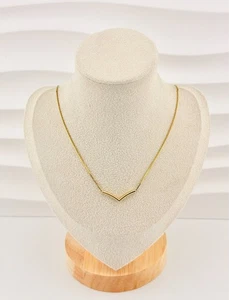 LIMITED EDITION New Pandora Shine Gold Polished Wishbone Necklace 367803-45cm - Picture 1 of 14