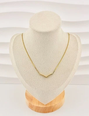 LIMITED EDITION New Pandora Shine Gold Polished Wishbone Necklace 367803-45cm - Image 1 of 4