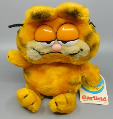 Garfield Cat 9" Vintage Plush Stuffed Animal Fun Farm United Feature Daikin 1978 - Image 1 of 4