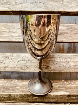 Trofeo de Plata Grande Retro Vintage 8.5” 215mm Antigua Copa Historia Premio Trofeos Foto 1 de 4