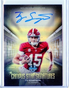 2025 Bowman Chrome U Ty Simpson Campus Star Signatures Refractor Auto Alabama - Picture 1 of 2