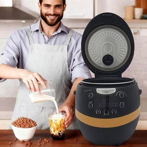 Cocina comercial de perlas 8L 1200W negra de calentamiento rápido máquina automática de té de burbujas - Imagen 1 de 9