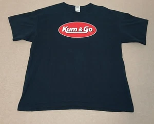 Vintage Kum & Go Logo Black T Shirt Mens Size XL - Picture 1 of 8