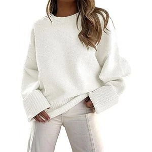 LILLUSORY Suéter Grande Para Mujer 2024 Otoño Moda Trajes Pullover Túnica Larga - Imagen 1 de 5