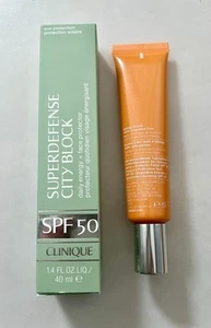 CLINIQUE Superdefense City Block SPF50 Daily Energy + Face Protector 40ml Boxed - Picture 1 of 2