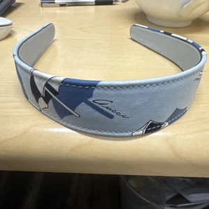 Gucci Eco Washed Denim Headband Hairband Charm w/storage bag New - Picture 1 of 4