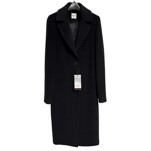 Cinzia Rocca Alpaca Wool Coat in Black IT 48 / US 12 - Picture 1 of 8