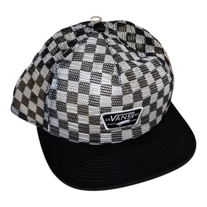 Cappello camionista Vans full patch mesh nero bianco scacchiera snapback nuovo senza etichette - Foto 1 di 7