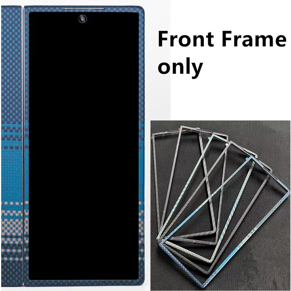 Aramid Carbon Fiber Front Frame Samsung Galaxy Z Fold7 6 Matte Thin Bumper Cover - Image 1 of 4