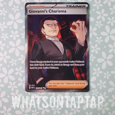 Pokemon Card Giovannis Charisma 197/165 Secret Rare Scarlet Violet Pokemon 151 - Image 1 of 2