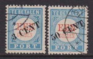 Netherlands 1906 NVPH DUE P27-P28 CANC VF / CAT VALUE $220 - Picture 1 of 2