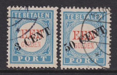 Netherlands 1906 NVPH DUE P27-P28 CANC VF / CAT VALUE $220 - Image 1 of 2