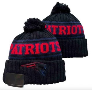 New England Patriots Strick Bommel Beanie Mütze - Thermo Fleece gefüttert Wintermütze - Bild 1 von 2