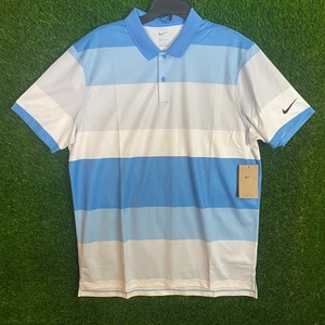 Nike Men's S Victory + Dri-FIT Golf Polo Blue Stripe FZ7452-489 MSRP $70 - Picture 1 of 5