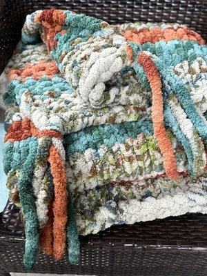 Manta de chenilla jumbo gruesa de lujo personalizada 50”x70 de gran tamaño Foto 1 de 3