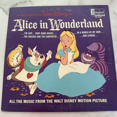 Disneyland Records Disney Alice In Wonderland Soundtrack Vinyl LP 1963 DQ-1208 - Image 1 of 4