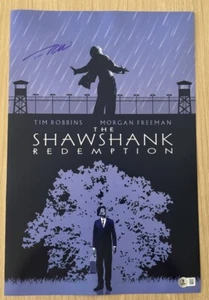 FOTO DE REDENCIÓN FIRMADA POR TIM ROBBINS 12X18 THE SHAWSHANK BECKETT BAS 2 - Imagen 1 de 2