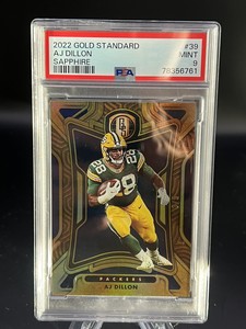 2022 Gold Standard AJ Dillon Sapphire /5 #39 Packers