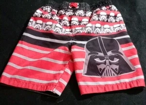 Star Wars Darth Vader Stormtrooper Youth Boys' Red Swim Trunks with liner. Small - Picture 1 of 7
