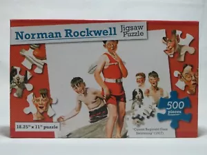 Norman Rockwell Jigsaw Puzzle (Cousin Reginald Goes Swimming) New Sealed 500 pcs - Picture 1 of 3