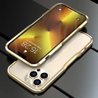 For iPhone 16 17 Pro Max 15 14 Shockproof Aluminum Alloy Frame Metal Bumper Case - Image 1 of 4