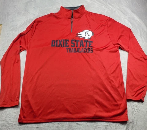 Dixie State Trailblazers Sweater Adult 2XL NCAA 1/4 Zip Performance Long Sleeve Cover