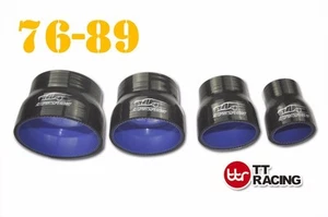 4 Ply Silicone Straight Reducer Joiner Hose BOV 76mm - 89mm 3" - 3.5" 3-1/2" BK - Foto 1 di 8