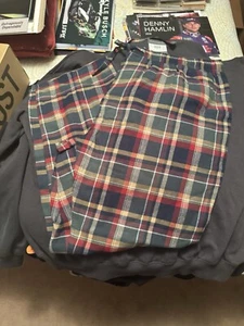 Eddie Bauer Mens Sz XXL Hybernator Flannel Drawstring Sleep Pants Plaid - Picture 1 of 2