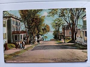 Vintage 1909 Postcard: Street Scene in Castine, Maine No.25184