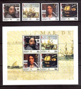 AUSTRALIA 1987 Tasman & Dampier set & min sheet MUH - Picture 1 of 3