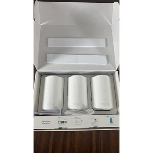 TP-Link Deco AXE5400 WiFi 6E Mesh System 3 Pack, Tri-Band WiFi Extender, 7200 Sq - Bild 1 von 7