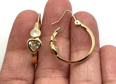 Hermoso aro redondo italiano de oro amarillo de 18 quilates de 2,80 mm de espesor 25,00 mm redondo Foto 1 de 4