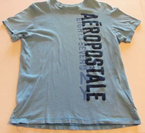 BOYS 1987 AEROPOSTALE LIGHT BLUE SHIRT SIZE MED. - Picture 1 of 4